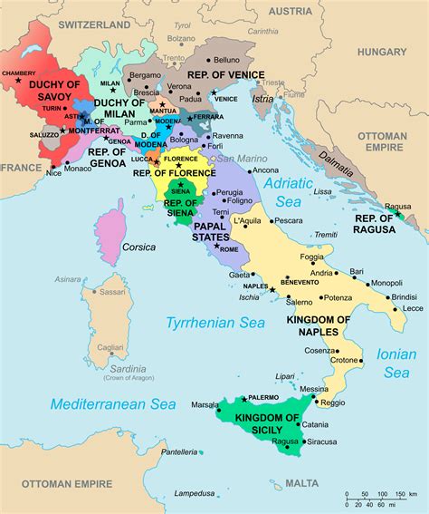 World Map with Italy Highlighted